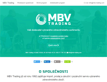 Tablet Screenshot of mbv-trading.com